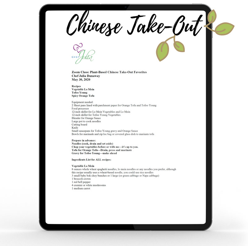 Plant-Based Chinese Take-Out Favorites