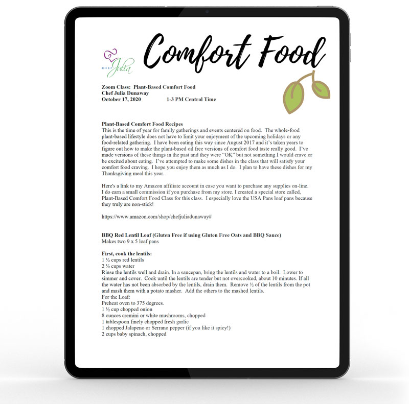 Plant-based Comfort Food