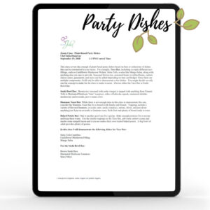 Plant-Based Party Dishes
