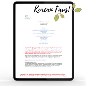 Plant-Based Korean Favorites Recipe Packet