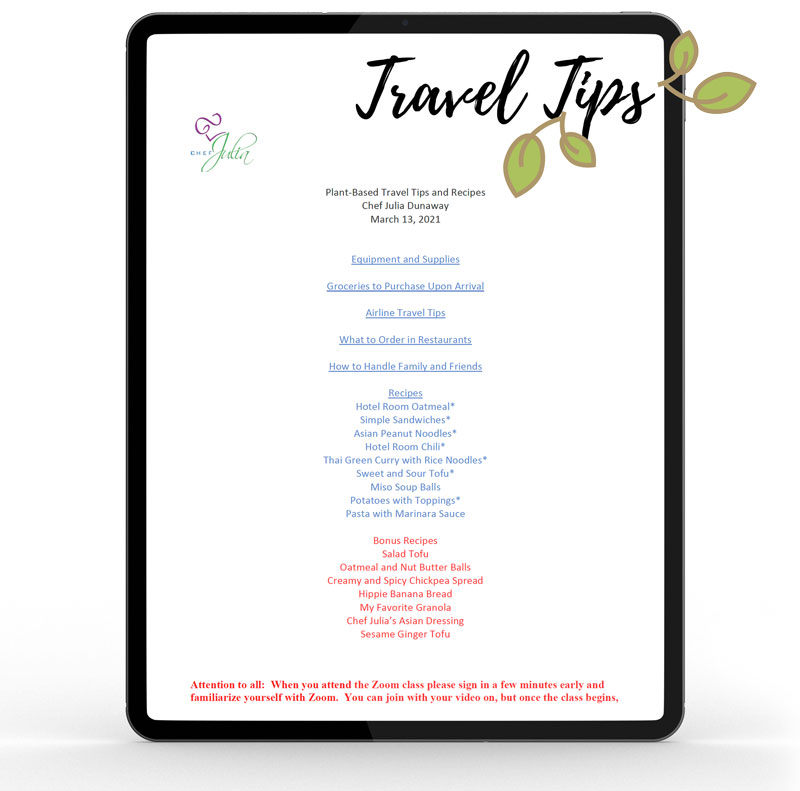 Plant-Based Travel TIps and Recipes